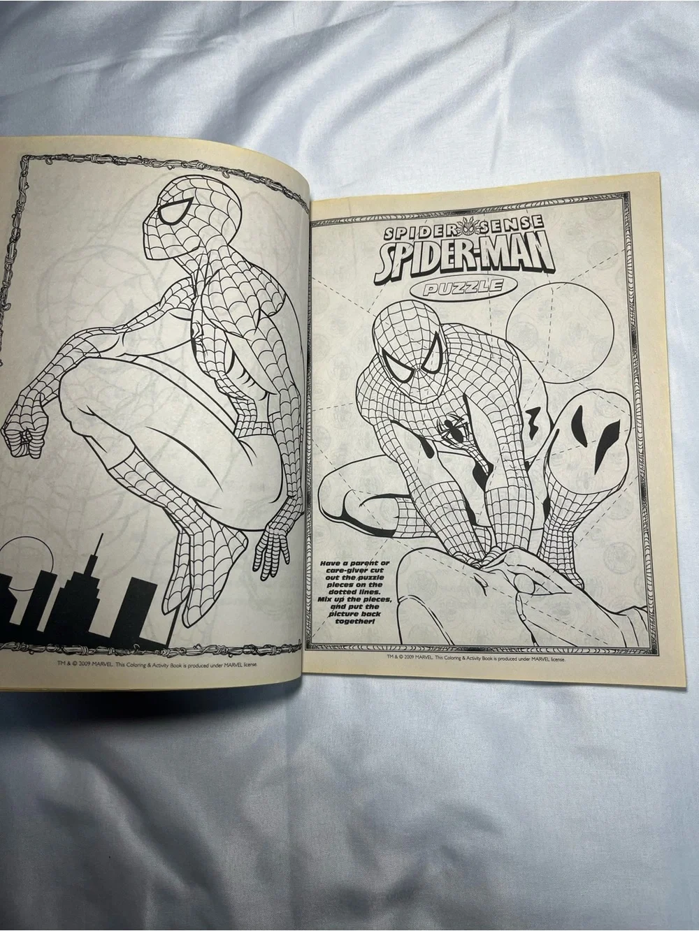 2009 Spider Sense Spider-Man‎ Jumbo Coloring Activity Book NEW Unused Marvel